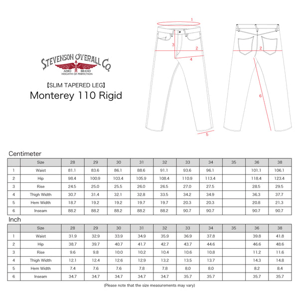 STEVENSON OVERALL CO. - MONTEREY 110 RXX JEANS
