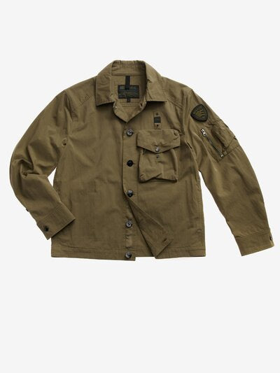BLAUER - COTTON NYLON JACKET LINCOLN MILITARY GREEN