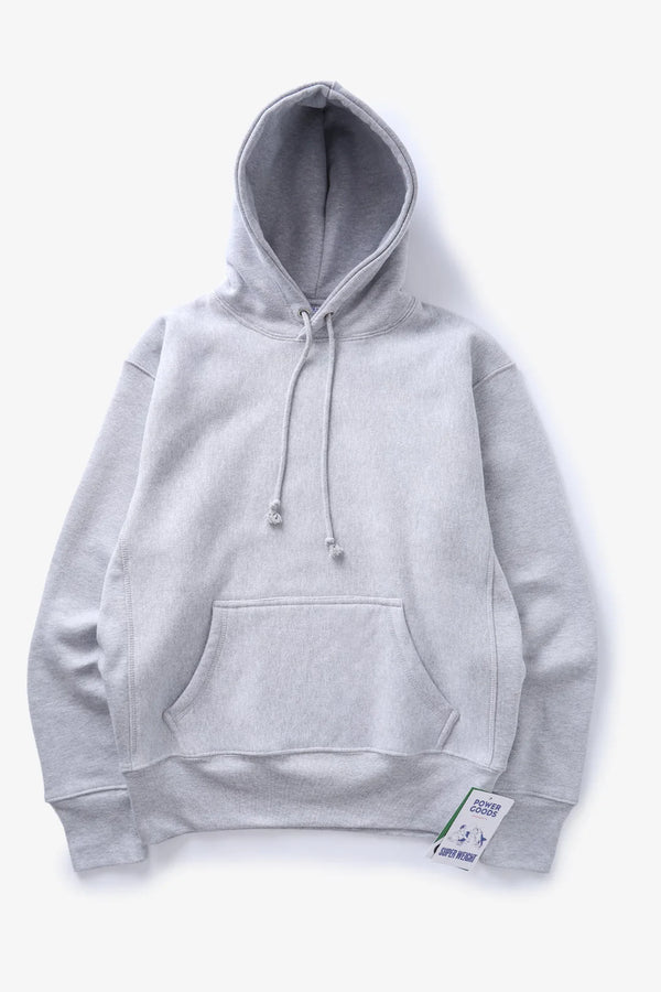 POWER GOODS - SUPER WEIGHT HOODIE HEATHER GREY