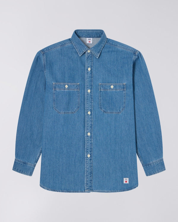 EDWIN - WORK SHIRT (BLUE/ LIGHT USED)
