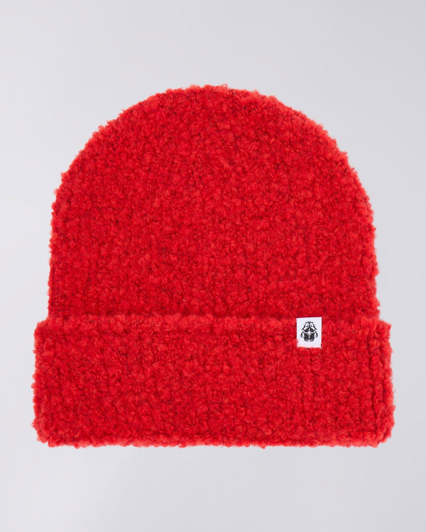 EDWIN - FUZZY BEANIE (FIERY RED)