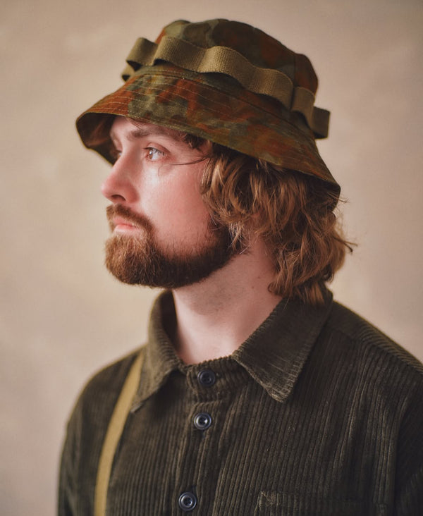 FUZZ - AUSTIN POPOVER SHIRT 5 WALE JUMBO CORD GREEN