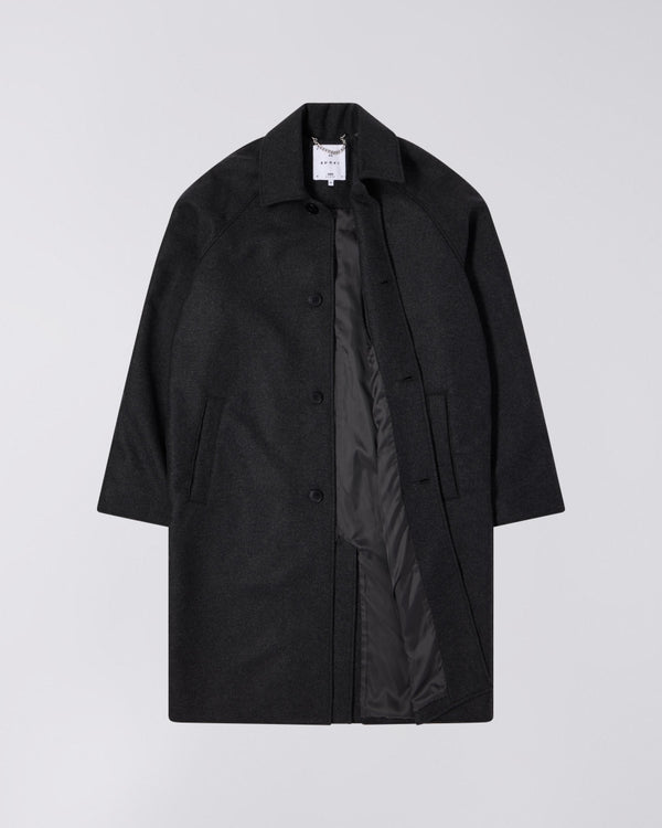 EDWIN - MAC WOOL COAT (DARK GREY MARL)