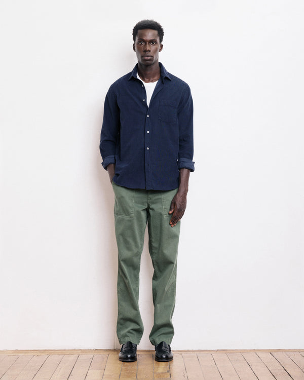 HARTFORD - PAUL SHIRT THIN CORDUROY NAVY