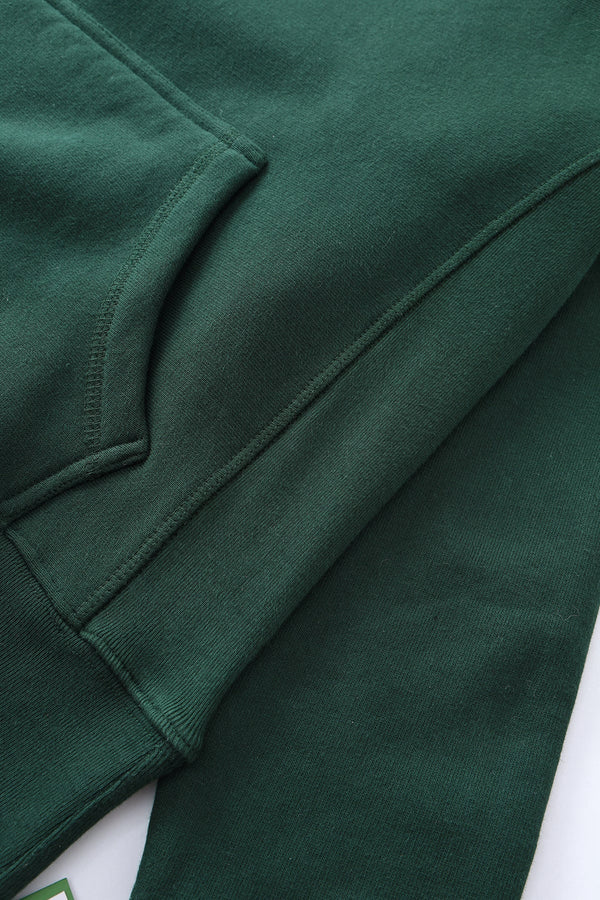 POWER GOODS - SUPER WEIGHT HOODIE FOREST GREEN