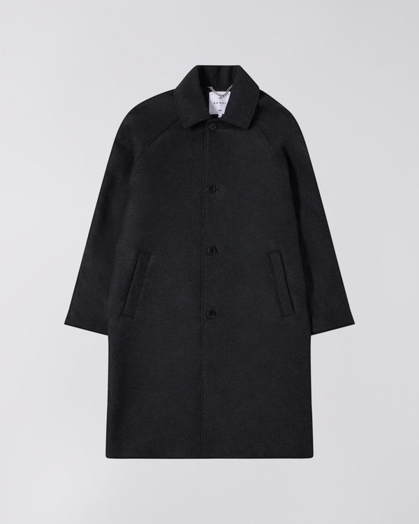 EDWIN - MAC WOOL COAT (DARK GREY MARL)