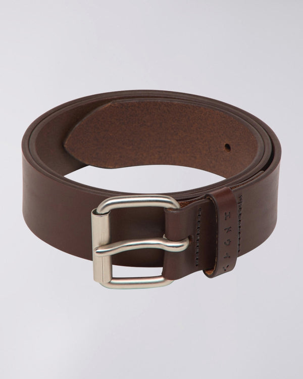 EDWIN - EDWIN LEATHER BELT (BROWN)