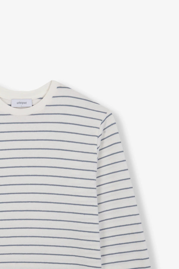 UNFEIGNED - BASIC LONGSLEEVE T SHIRT TERRY MARINE STRIPES