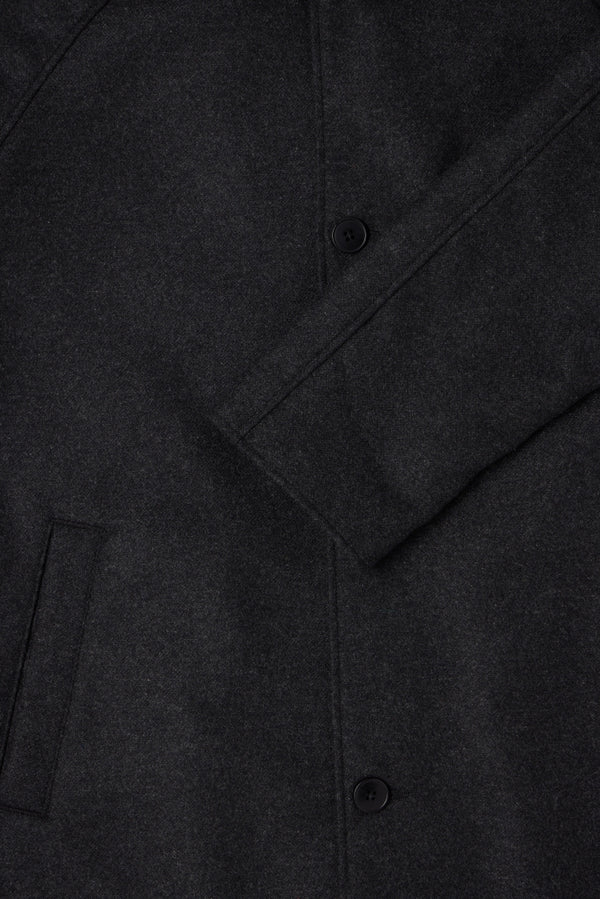 EDWIN - MAC WOOL COAT (DARK GREY MARL)