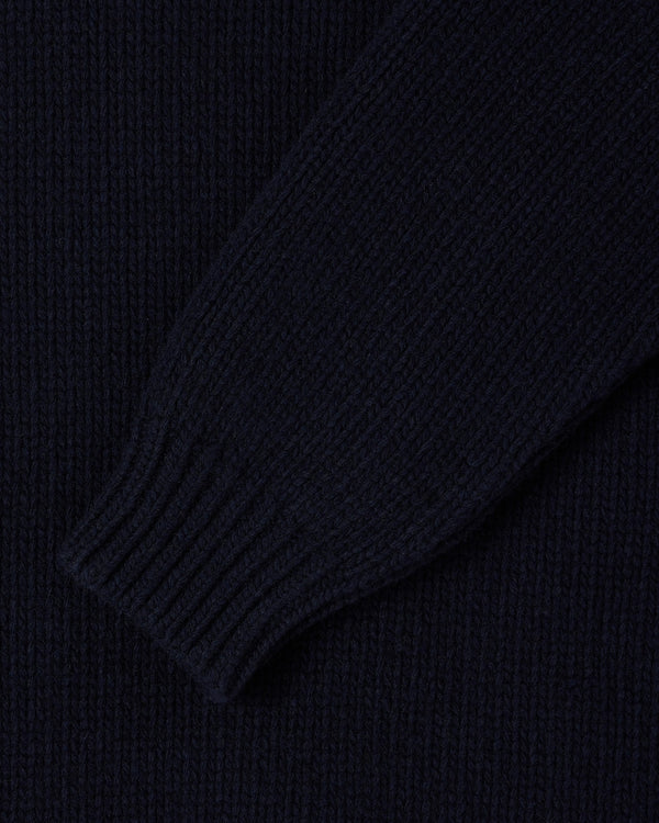 EDWIN - ELLIS KNIT SWEATER - (NAVY/OFF WHITE)