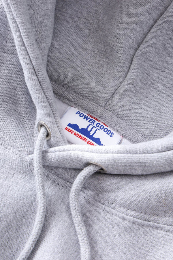 POWER GOODS - SUPER WEIGHT HOODIE HEATHER GREY