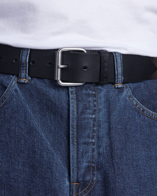 EDWIN - EDWIN LEATHER BELT (BLACK)