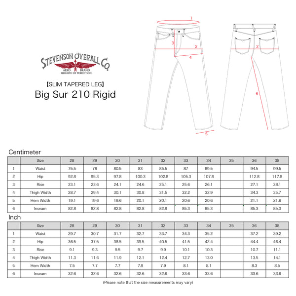 STEVENSON OVERALL CO. - BIG SUR 210 RXX JEANS