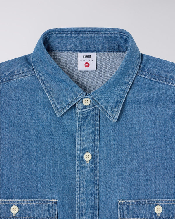 EDWIN - WORK SHIRT (BLUE/ LIGHT USED)
