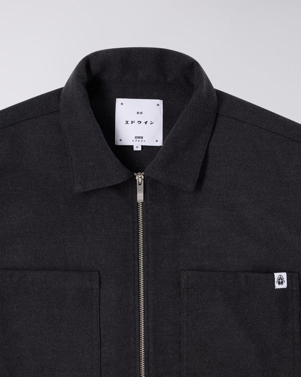 EDWIN - SNUG OVERSHIRT LS (DARK GREY MARL)