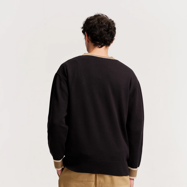 PARLEZ - LETTERMAN CARDIGAN (BLACK)