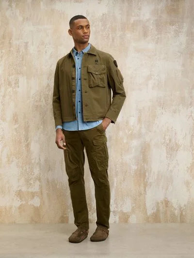 BLAUER - COTTON NYLON JACKET LINCOLN MILITARY GREEN