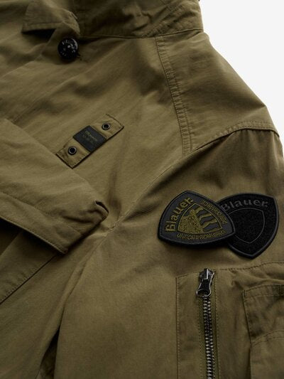 BLAUER - COTTON NYLON JACKET LINCOLN MILITARY GREEN