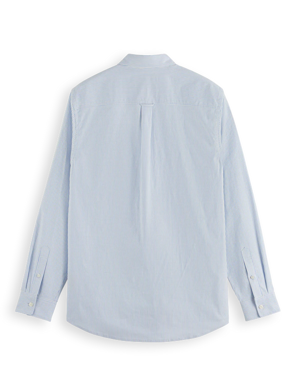 SCOTCH & SODA - ESSENTIALS OXFORD STRIPE BUTTON DOWN SHIRT BLUE STRIPE