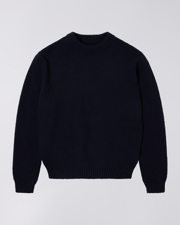 EDWIN - ELLIS KNIT SWEATER - (NAVY/OFF WHITE)