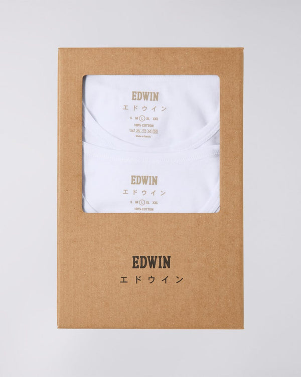 EDWIN - DOUBLE PACK T SHIRT WHITE