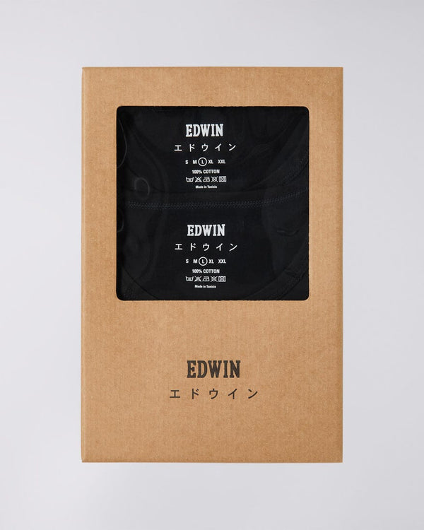 EDWIN - DOUBLE PACK T SHIRT BLACK