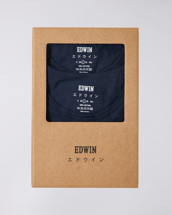 EDWIN - DOUBLE PACK T SHIRT NAVY