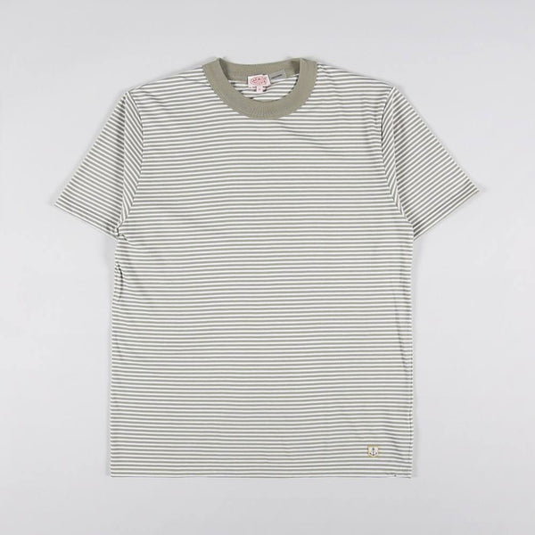 Armor Lux Striped T-Shirt - Khaki & White