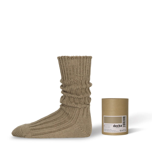 Decka Cased Heavyweight Plain Socks - Olive