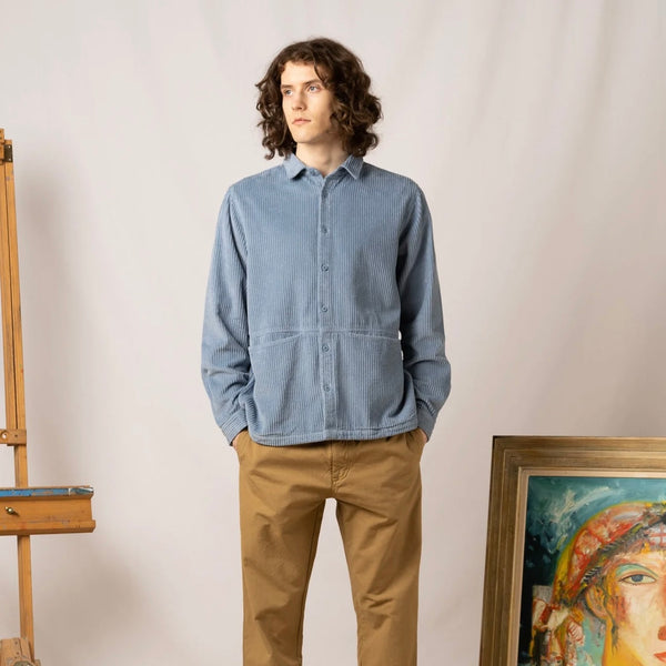 Kestin Armadale Overshirt - Sky Blue Cord