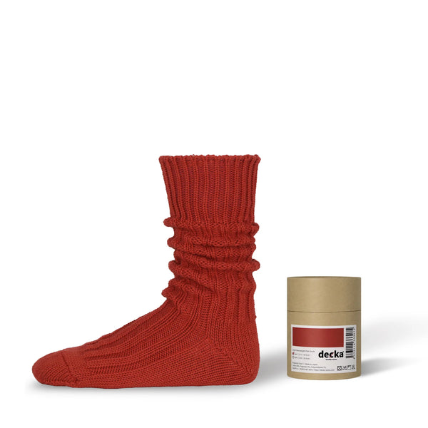 Decka Cased Heavyweight Plain Socks - Burgundy