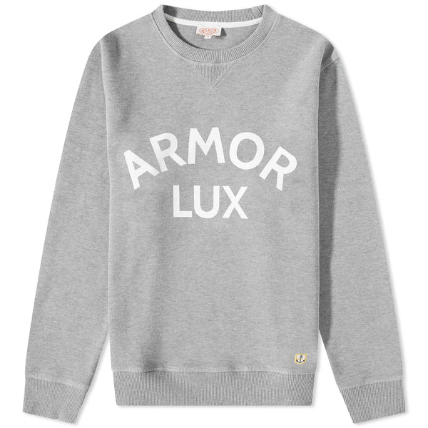 Armor Lux Organic Logo Crew Sweat - Misty Grey
