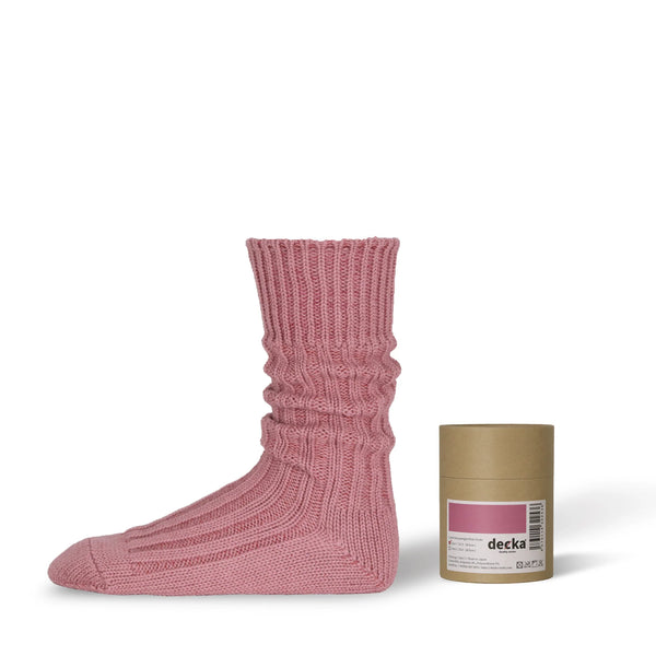 Decka Cased Heavyweight Plain Socks - Flamingo