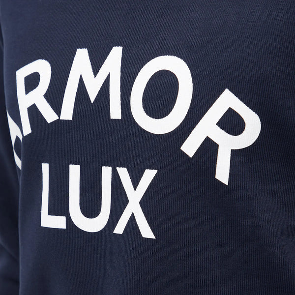 Armor Lux Organic Logo Crew Sweat - Navy