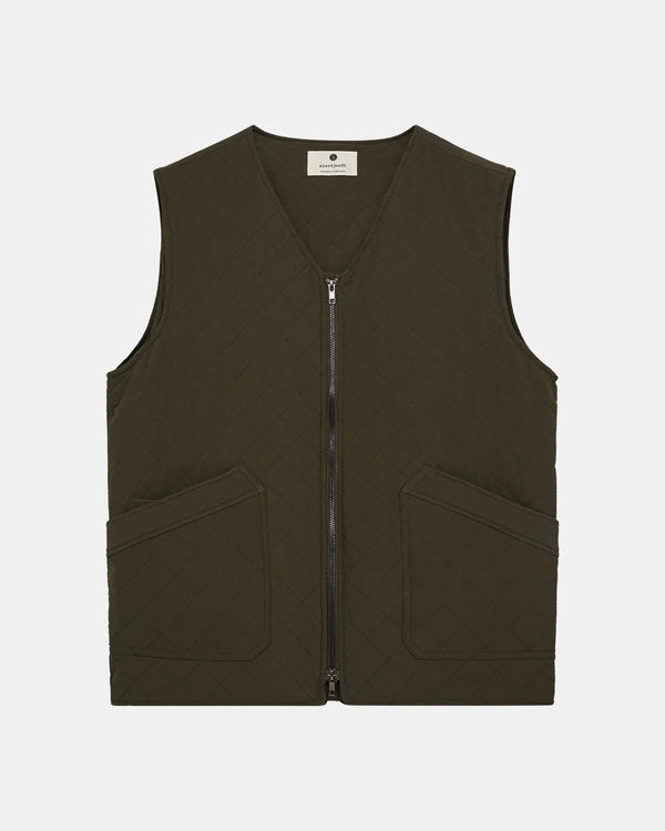 ANERKJENDT - AKRASMUS QUILT GILET - FOREST NIGHT