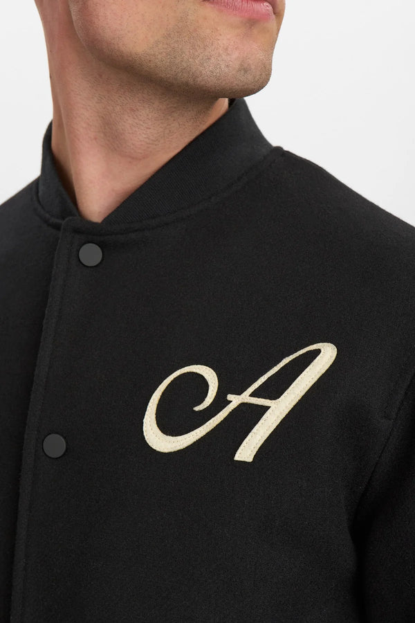 ANERKJENDT - AKBERTIE WOOL BOMBER JACKET - CAVIAR