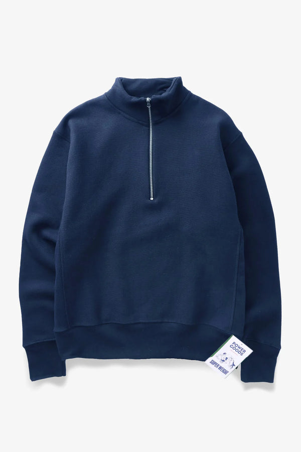 POWER GOODS - SUPER WEIGHT QUARTER ZIP NAVY BLUE