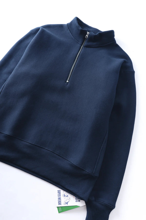 POWER GOODS - SUPER WEIGHT QUARTER ZIP NAVY BLUE