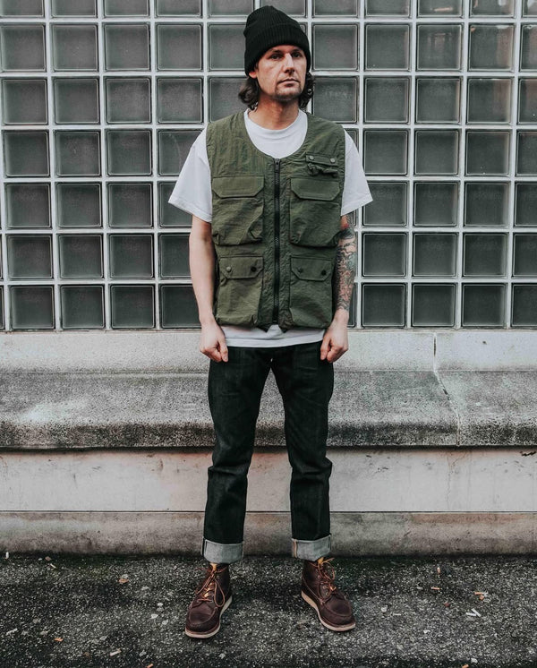 FUZZ - ZIP UTILITY VEST GREEN