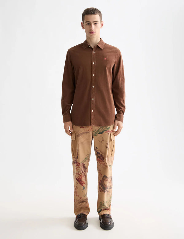 SCOTCH & SODA - REGULAR-FIT CORDUROY SHIRT SOFT SILT