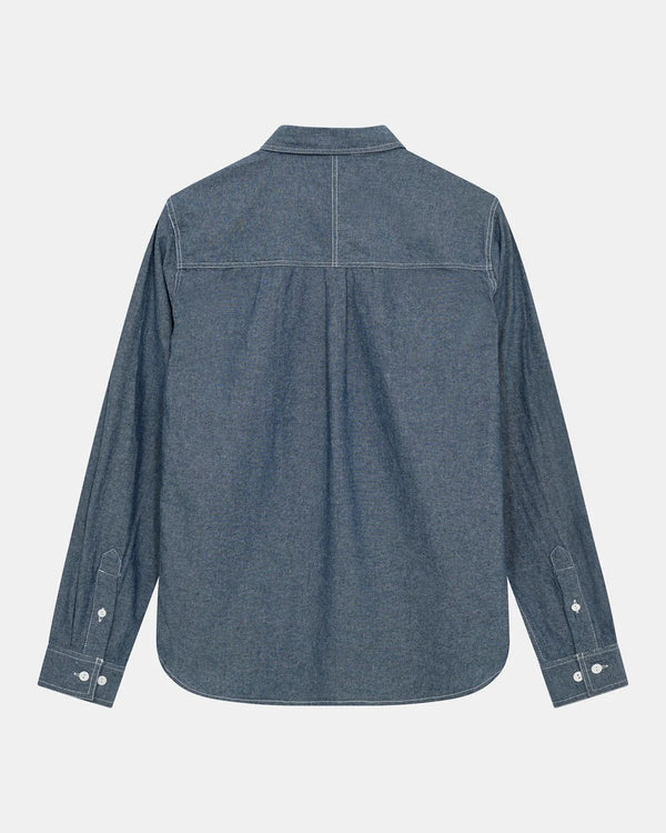 ANERKJENDT - AKTHESHIRT L/S CHAMBRAY SHIRT - SKY CAPTAIN