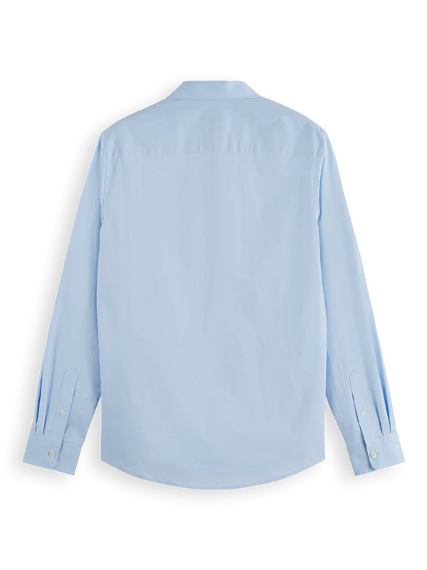 SCOTCH & SODA - ESSENTIALS    POPLIN BUTTON DOWN SHIRT BLUE