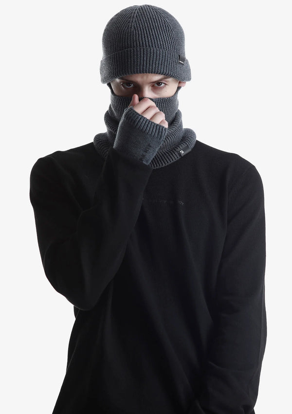 KRAKATAU - PU93 FINGERLESS GLOVES GREY MELANGE