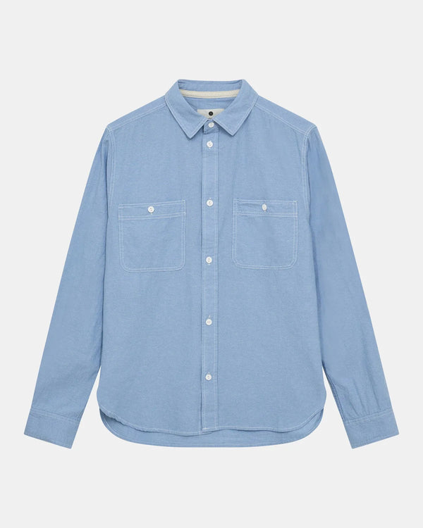 ANERKJENDT - AKTHESHIRT L/S CHAMBRAY SHIRT - COPEN BLUE