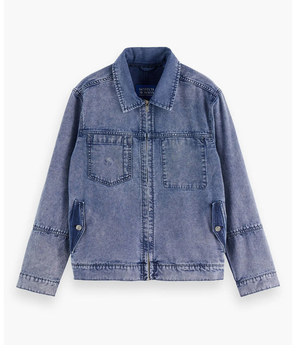 SCOTCH & SODA - WORKWEAR DENIM SHIRT JACKET WASHED BLUE