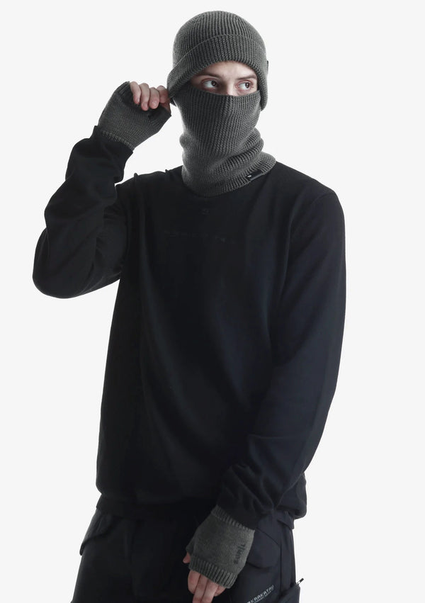 KRAKATAU - PU93 FINGERLESS GLOVES GREEN MELANGE