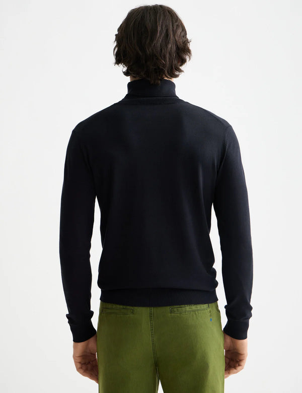 SCOTCH & SODA - VISCOSE TURTLENECK KNIT JUMPER BLACK