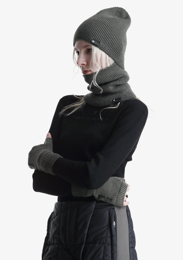 KRAKATAU - PU93 FINGERLESS GLOVES GREEN MELANGE