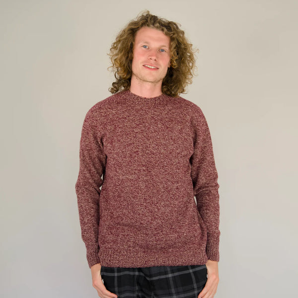 ORIGIN - LAMBSWOOL OXFORD KNIT JUMPER RUBY