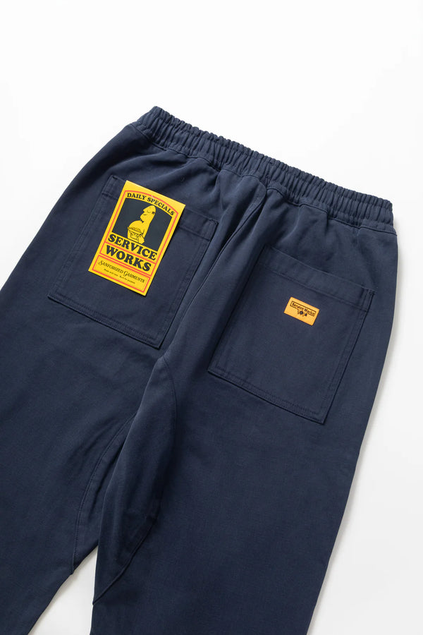 SERVICE WORKS - MOLSESKIN CHEF PANTS (DARK NAVY)